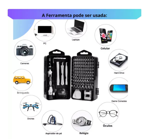 115 KitFerramentas de jogo Mini chaves Precisão Multiuso Celular Tablet Notebook