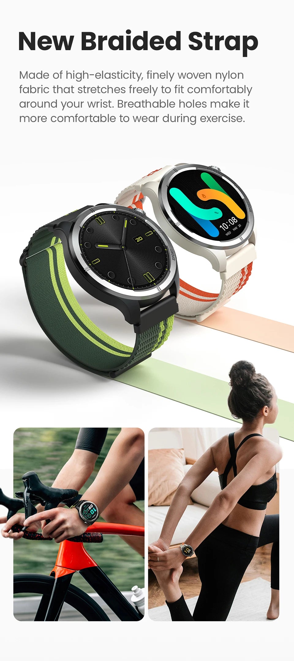 HAYLOU Solar Neo Smart Watch 1,53'' HD Display Bluetooth Chamada 24H Monitoramento de Saúde Smartwatches Homens Mulheres Relógios Esportivos Inteligentes