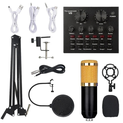 Kit Interface Mesa V8 + Microfone Bm800 Com Braço Articulado